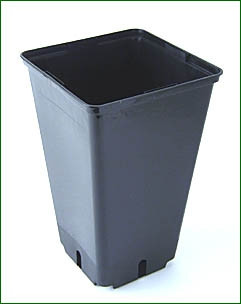 viereckiger Topf, 12x12x20cm, 2L schwarz