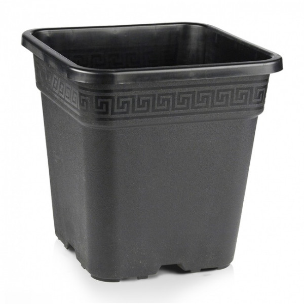 viereckiger Topf,30,5x30,5x30,5cm, 18L schwarz