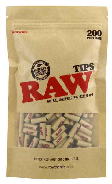 RAW Pre Rolled Tips Bag á 200 stk.