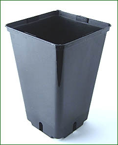viereckiger Topf, 14,5x14,5x22cm,3L schwarz