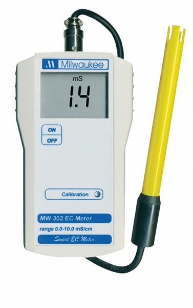 Milwaukee EC-Meter, Messbereich 0-10 mS/cm, Auflösung 0,1 mS/cm, Genauigkeit +/- 2 % mit Ersatzelekt