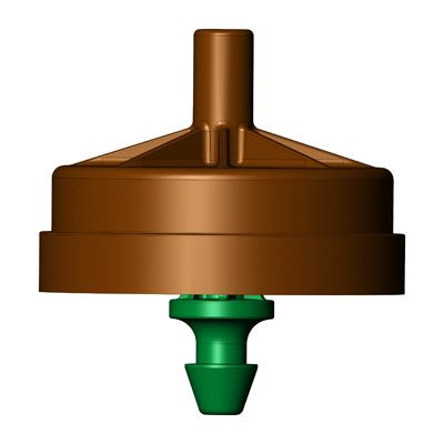 Druckminderer Tropfer 8.5 l/h, Nippelauslass, grün - braun