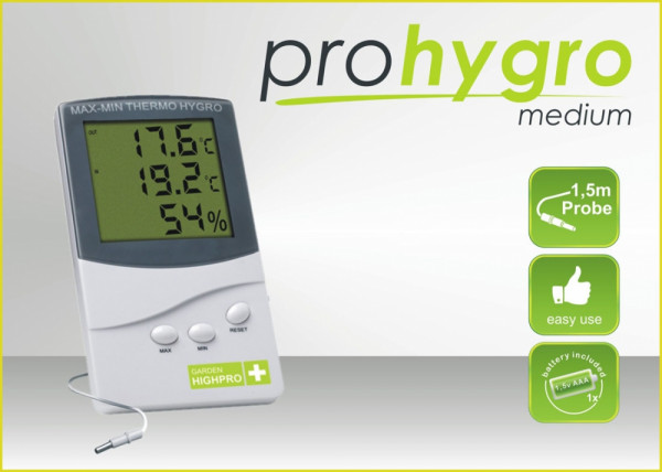 Garden Highpro digitales Min-Max Thermo-/ Hygrometer Medium