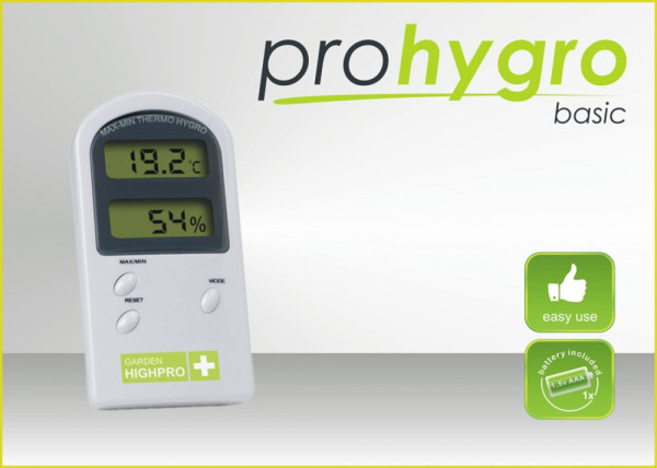 Garden Highpro digitales Min-Max Thermo-/ Hygrometer Basic