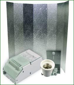 ETI System 400 W, ohne Leuchtmittel, kl. Hammerschlagreflektor
