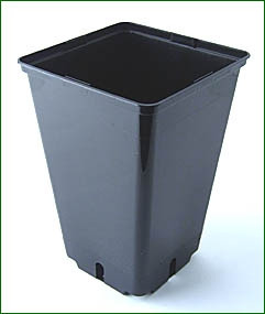 viereckiger Topf, 16x16x23,5cm,4L schwarz